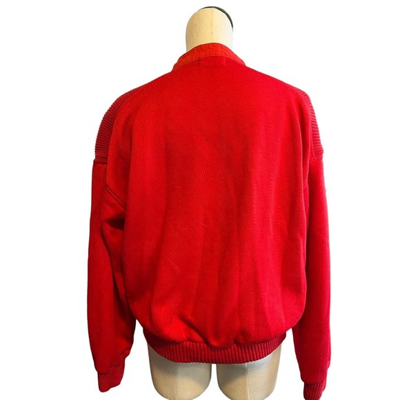 VINTAGE Copper Cove Red 80's Sweater Sweatshirt Fleece Medium - Picture 7 of 13
